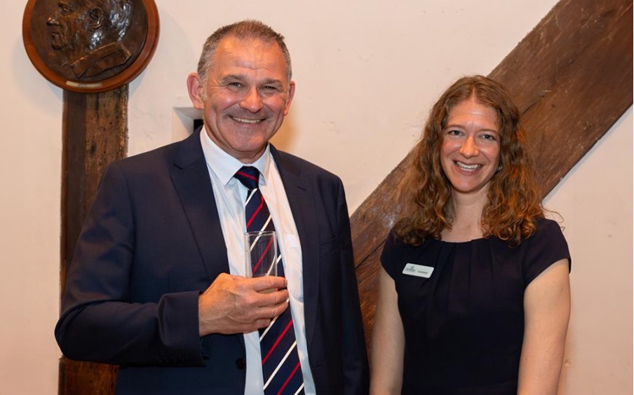 Alan Cook of York Central Ltd at the launch of York Community Fund with Chief Executive of Two Ridings, Celia McKeon.