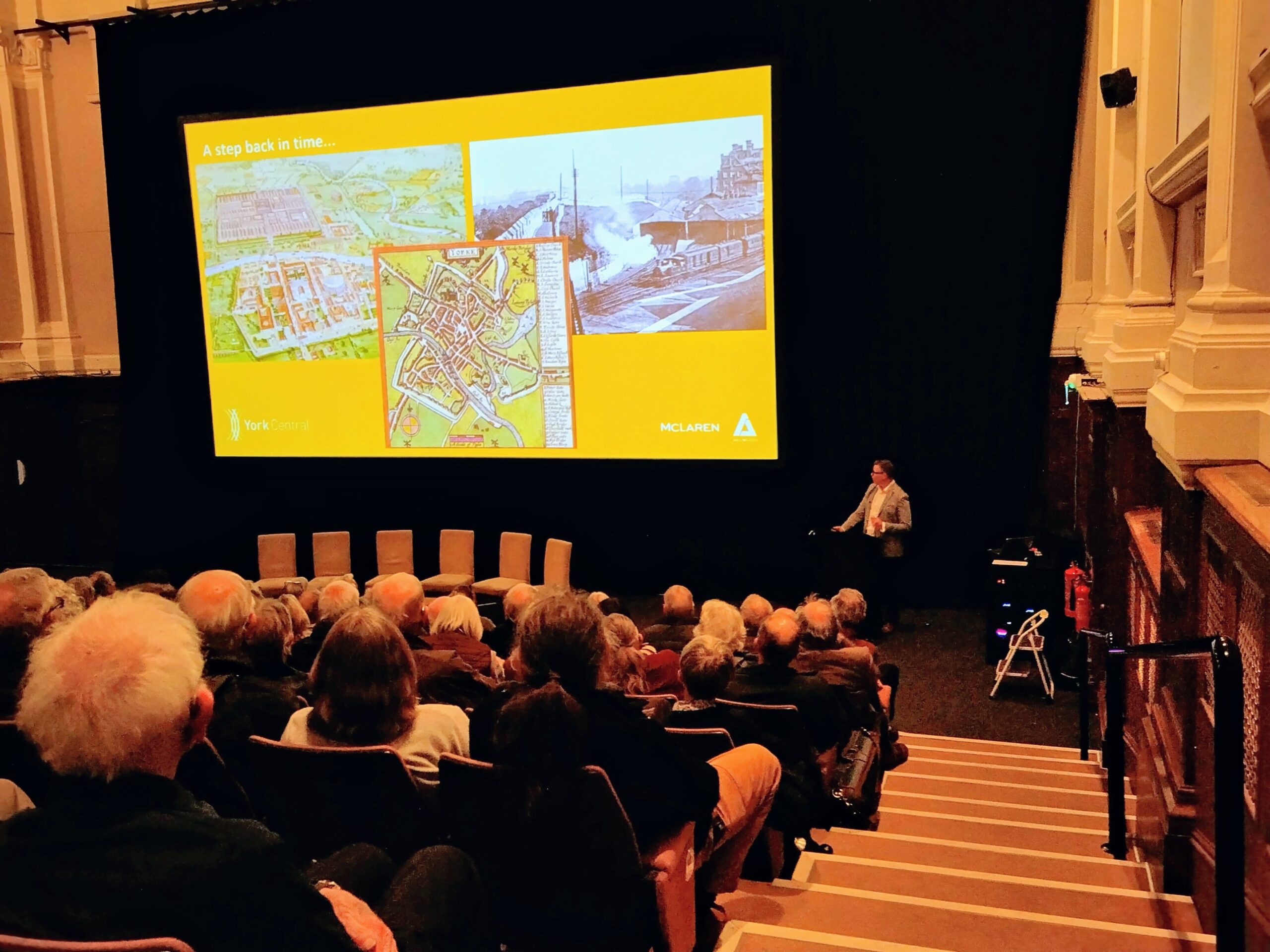 Presentation of York Central on a big screen